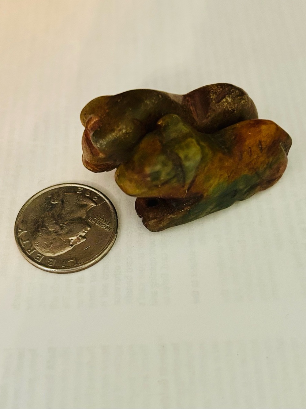 Hand-Carved Small Stone Animal Figurine - Brown - Picture 2 of 6